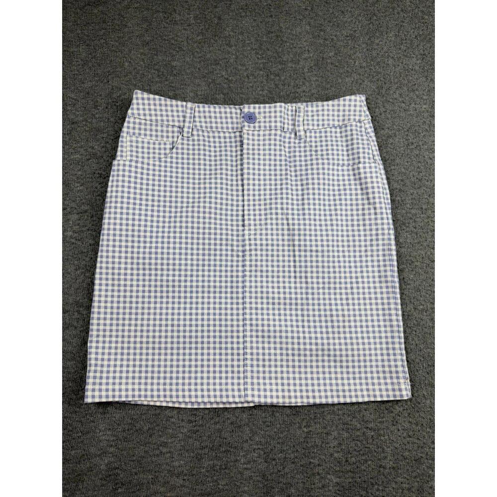 Forever 21 Purple and White Gingham Mini Skirt Kids Size Large